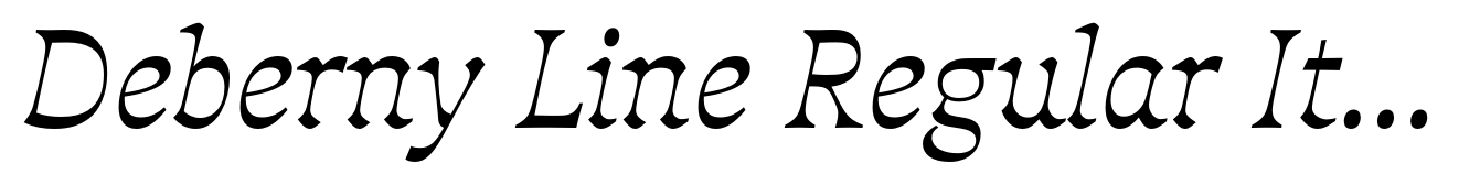 Deberny Line Regular Italic